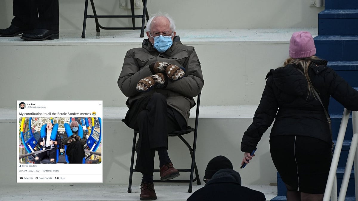 Bernie Sanders In Mittens Become Viral Meme on Inauguration Day