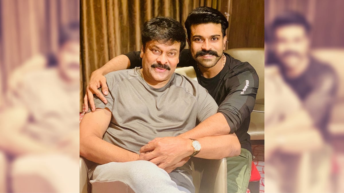 Telugu stars Chiranjeevi and Ram Charan will co-star in <i>Acharya</i>.