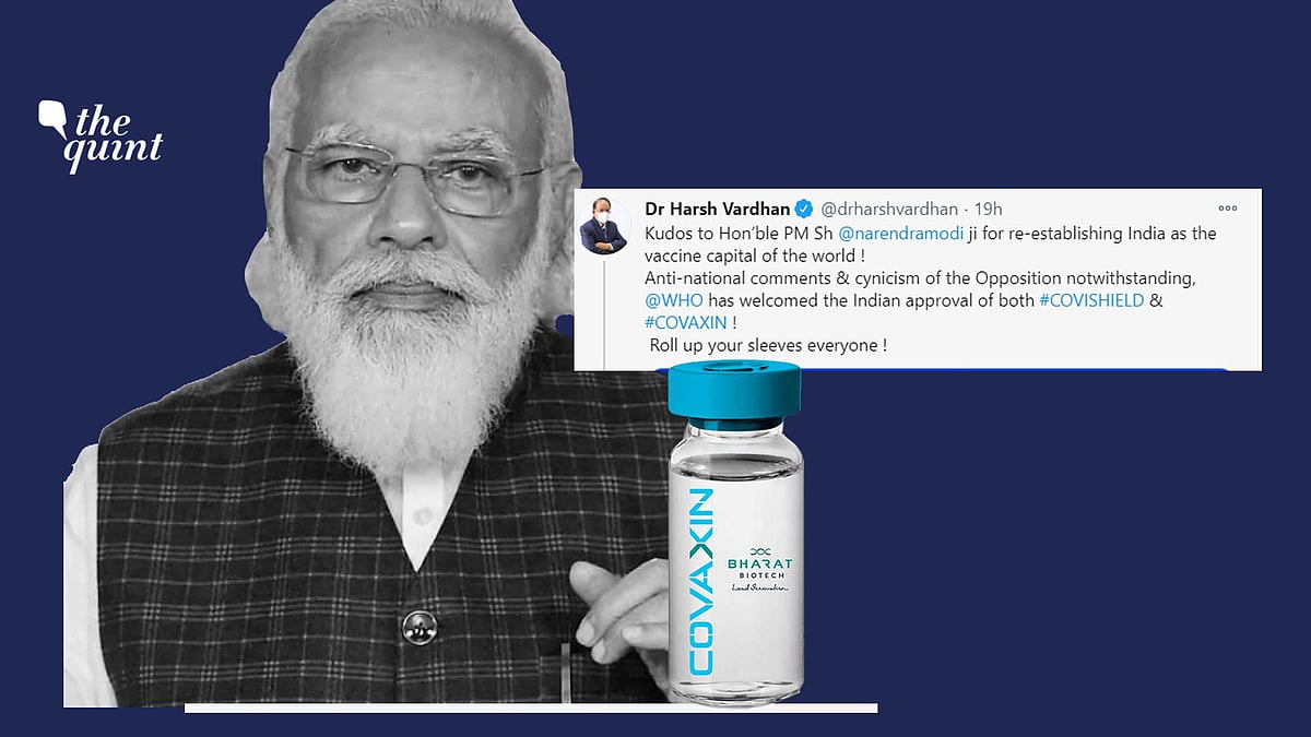 Those criticising the Modi govt on Covaxin approval were called “anti-nationals” on social media.