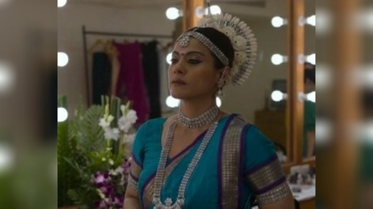 Kajol in a still from Netflix film <i>Tribhanga</i>.