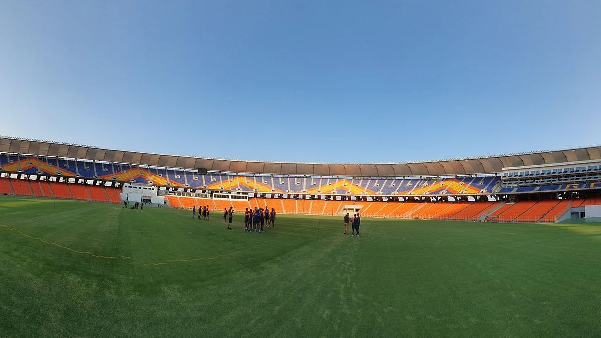 India and England players posted videos and pictures of the refurbished cricket ground in Motera.