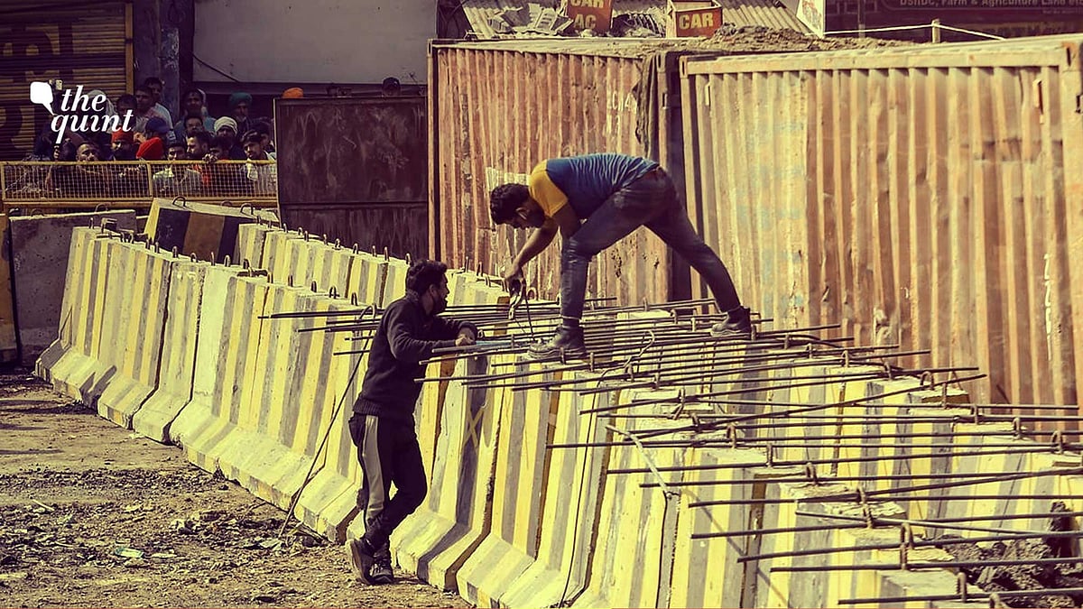 Image of Delhi being ‘fortified’ against the protesting farmers, used for representational purposes.