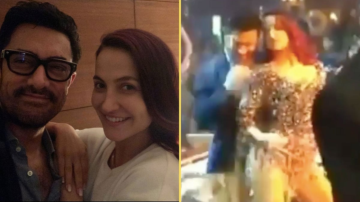 Aamir Khan and Elli Avram on Koi Jaane Na sets.