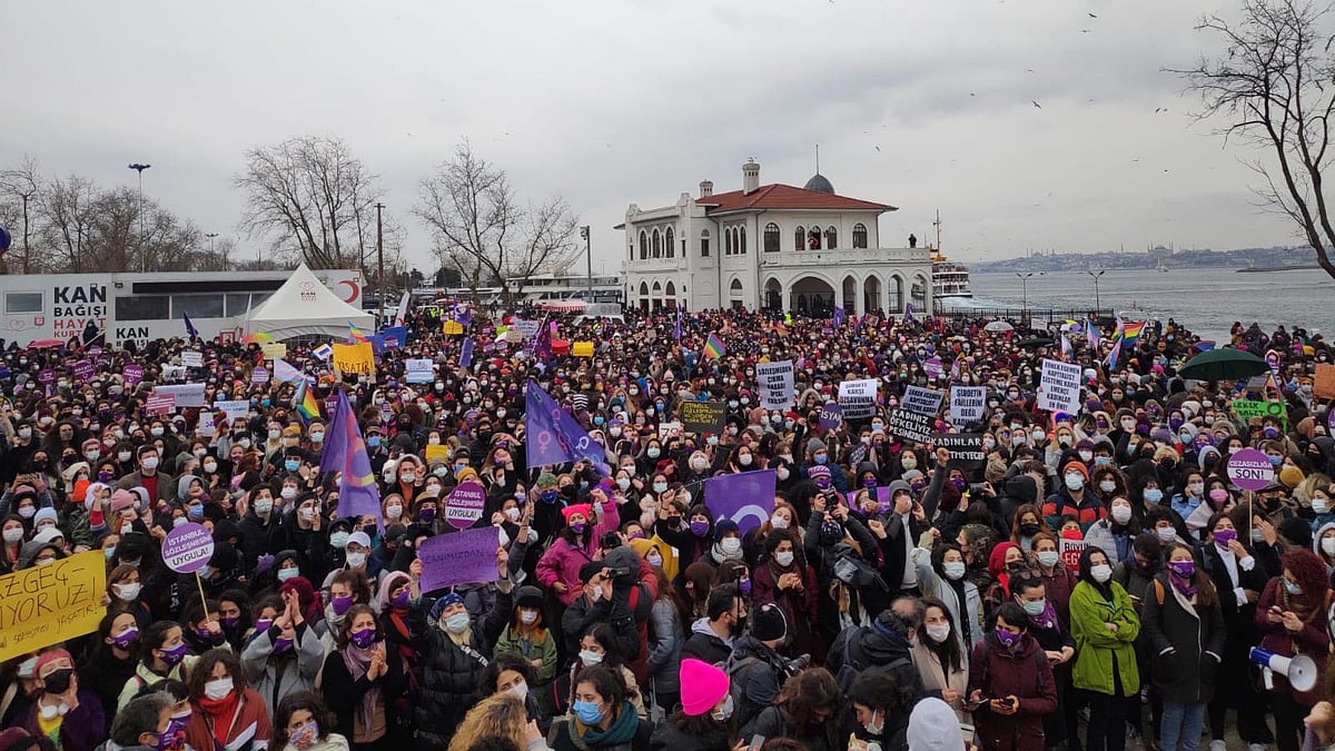 Turkish women protesting their country’s&nbsp;