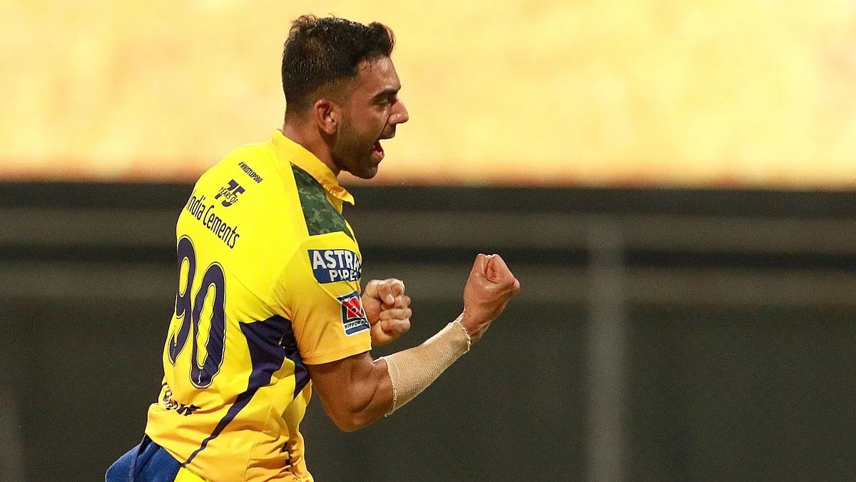 Medium pacer Deepak Chahar picked four wickets against Punjab Kings (PBKS) on Friday.