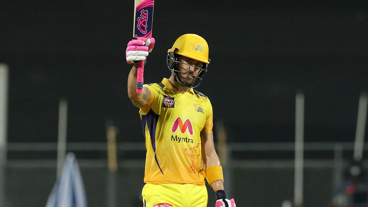 Faf du Plessis scored 95 against KKR on Wednesday.
