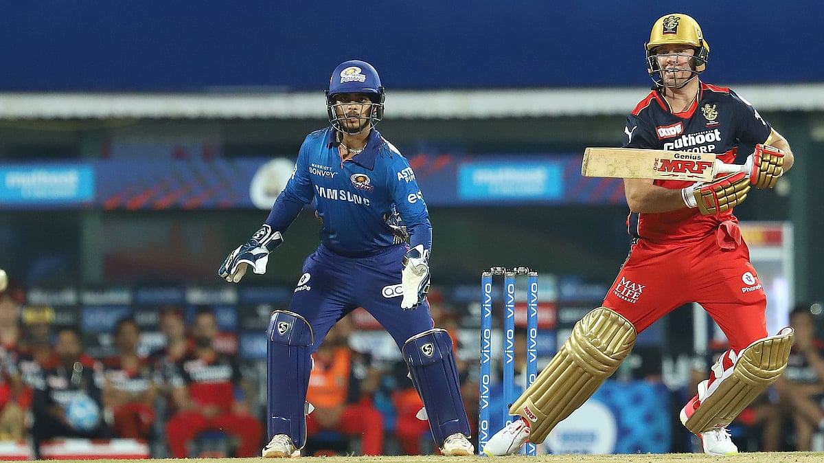 AB de Villiers during his knock against MI.&nbsp;