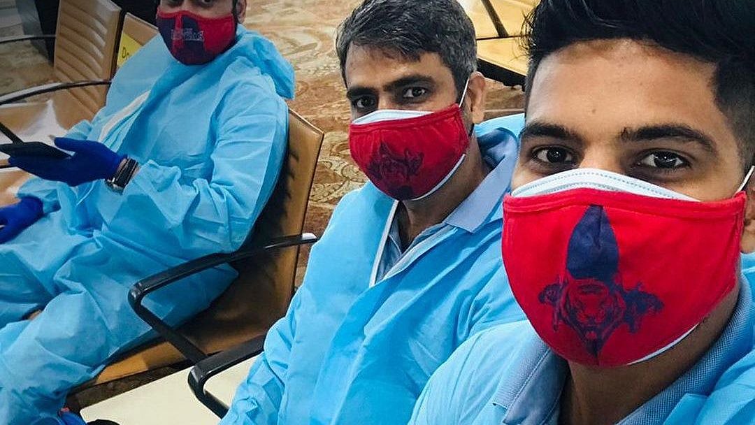 <div class="paragraphs"><p>The Delhi Capitals left for Dubai on Saturday.</p></div>