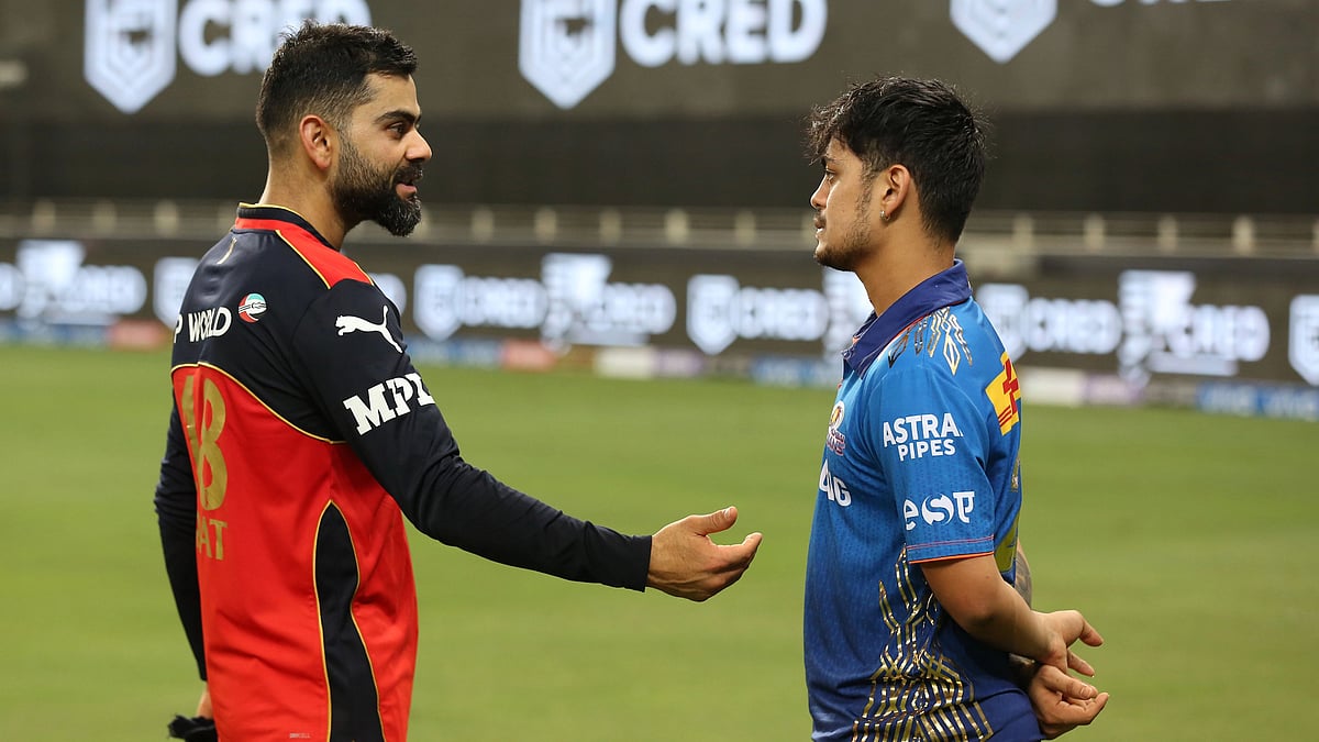 <div class="paragraphs"><p>Virat Kohli and Ishan Kishan speaking after the game on Sunday.&nbsp;</p></div>