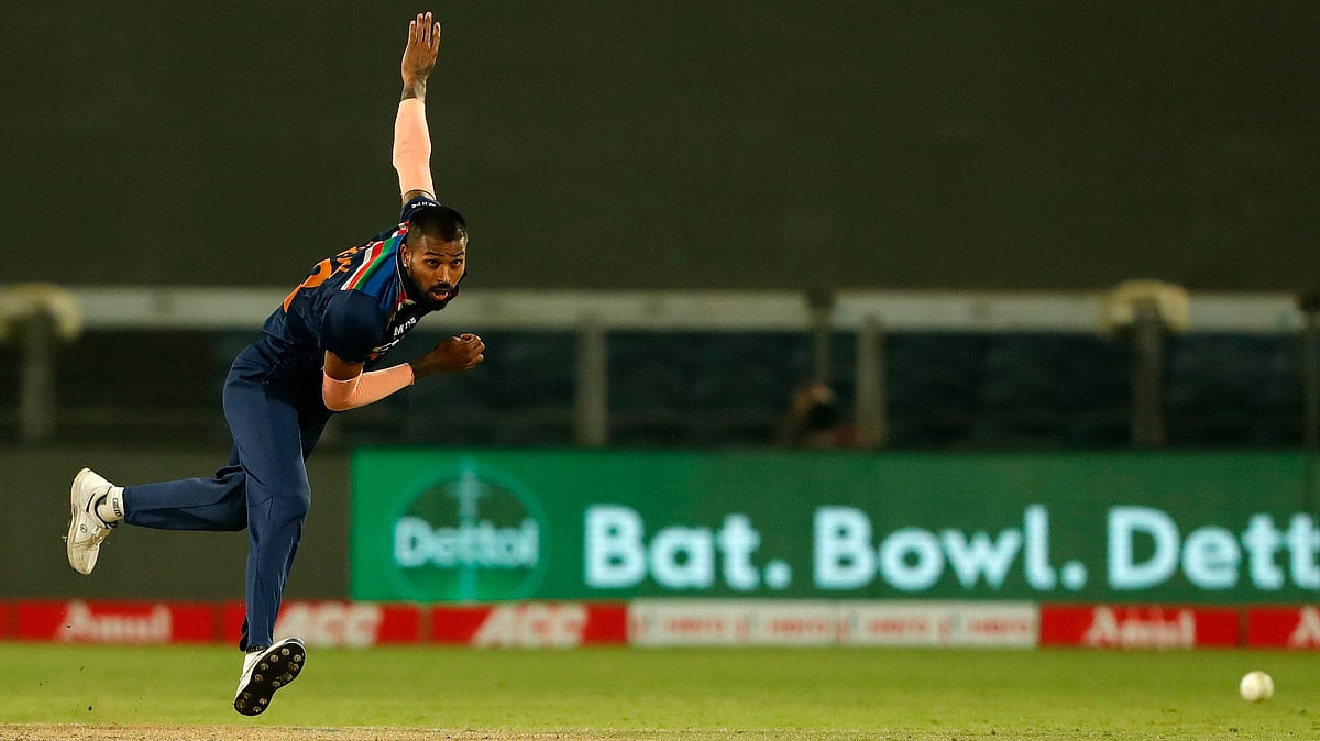 <div class="paragraphs"><p>Hardik Pandya bowling against England.&nbsp;</p></div>