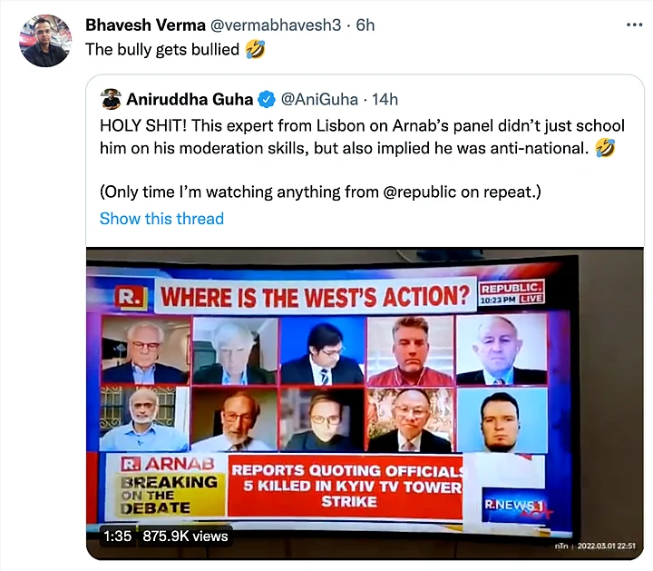 The nation wants to know how a panelist got away with speaking for a whole minute on Arnab Goswami's show.