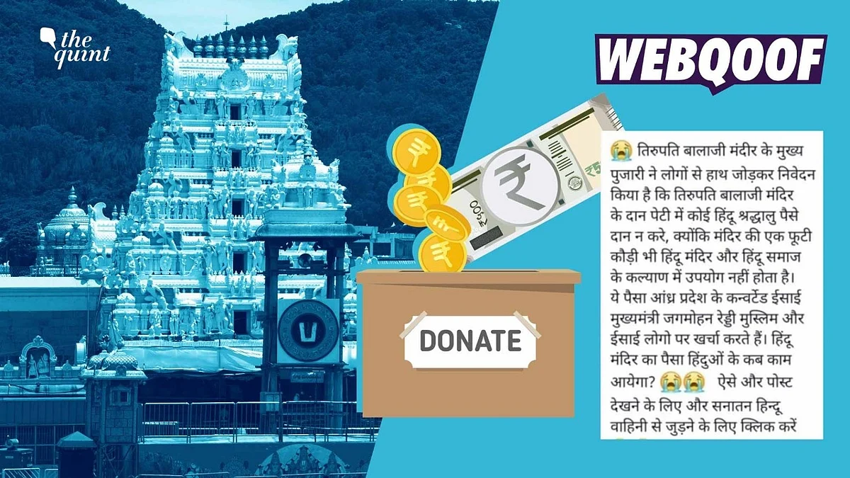 <div class="paragraphs"><p>Speaking to The Quint, the head priest clarified that his complaint was regarding the swindling of funds.</p></div>