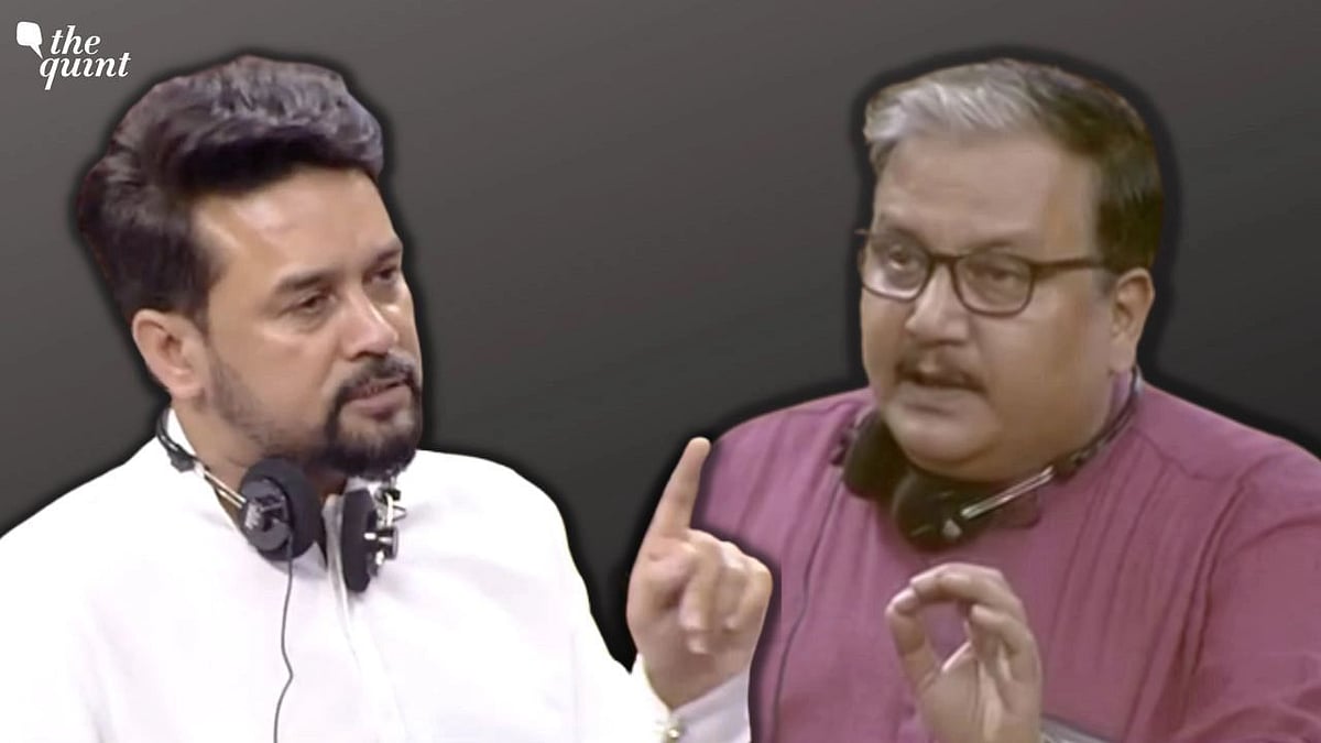 <div class="paragraphs"><p>Rashtriya Janata Dal (RJP) MP Manoj Jha and Union Minister Anurag Thakur.</p></div>