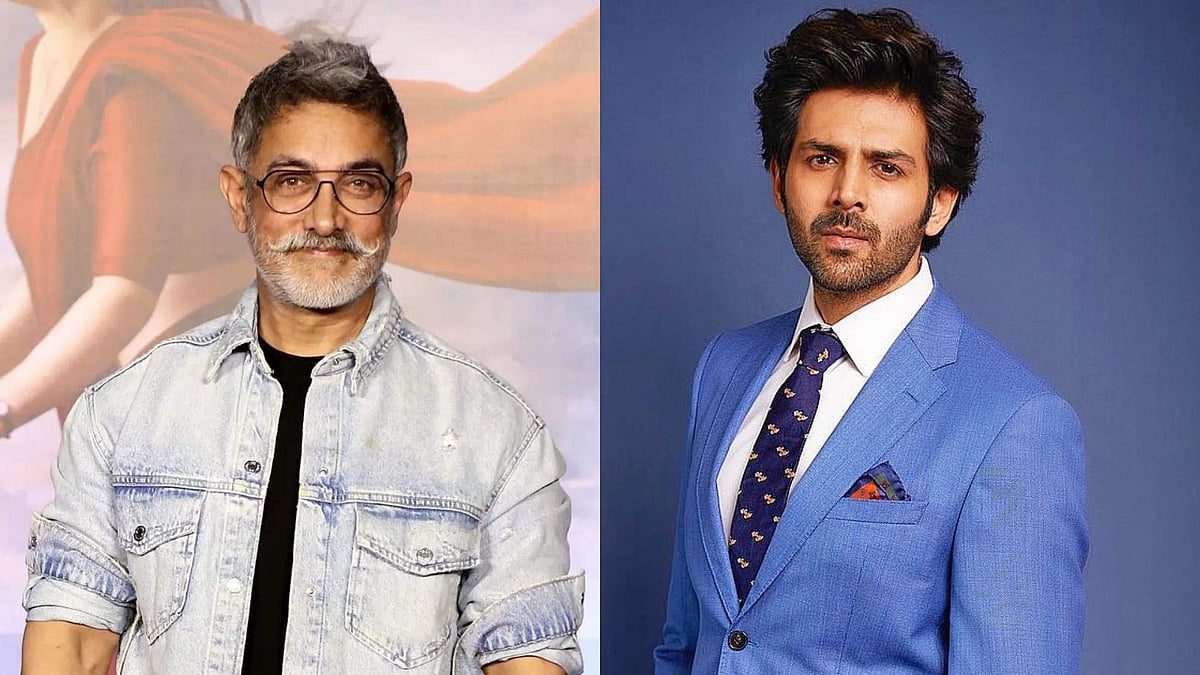 <div class="paragraphs"><p>Aamir Khan Grooves to 'Tu Ne Maari Entriyaan' With Kartik Aaryan at a Wedding. </p></div>