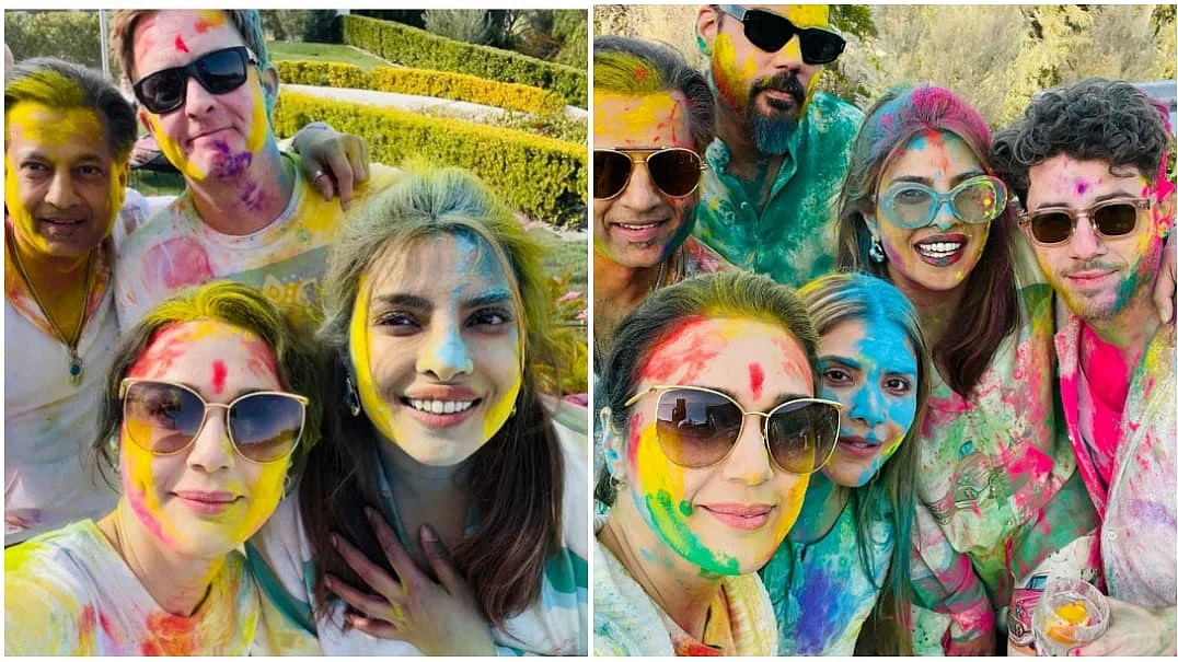 <div class="paragraphs"><p>Priyanka Chopra and Preity Zinta celebrated Holi together.</p></div>