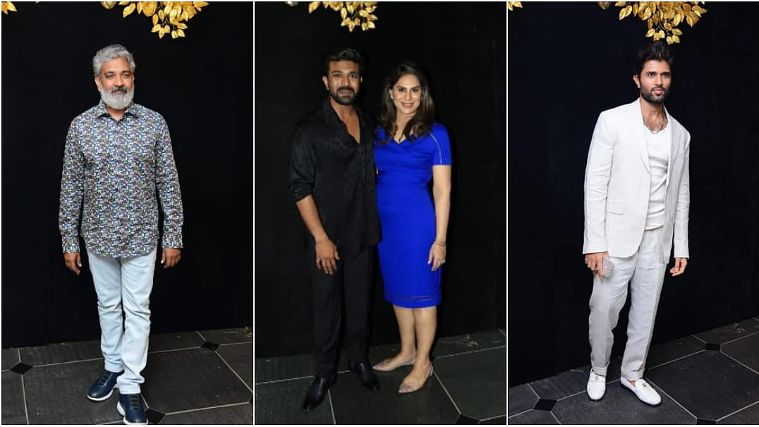 <div class="paragraphs"><p>SS Rajamouli, Vijay Deverakonda and others attend Ram Charan's birthday bash.</p></div>