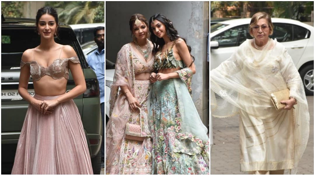 <div class="paragraphs"><p>Ananya Panday, Helen and others arrive for Alanna-Ivor's mehendi ceremony.</p></div>