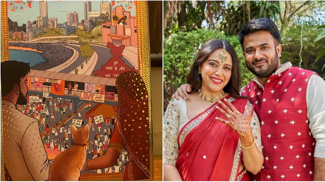 <div class="paragraphs"><p>Swara Bhasker and Fahad Ahmad share their wedding invite.</p></div>