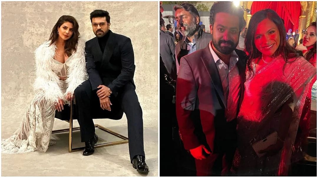 <div class="paragraphs"><p>Priyanka Chopra, Ram Charan, Jr NTR, and others at the South Asian Excellence celebration.</p></div>