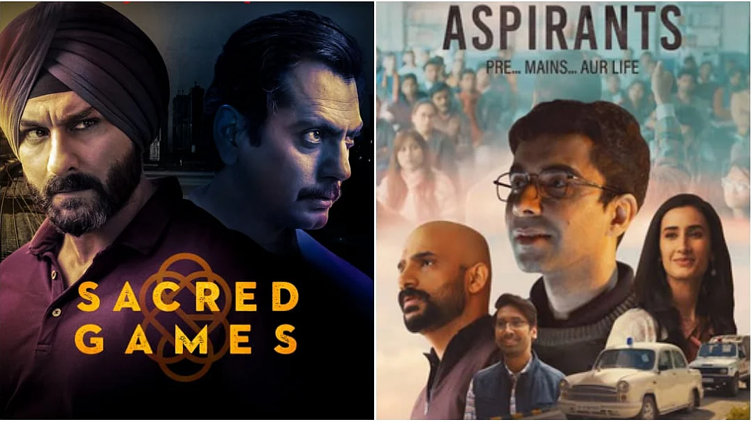 <div class="paragraphs"><p>Official posters of<em> Sacred Games</em> and<em> Aspirants.</em></p></div>