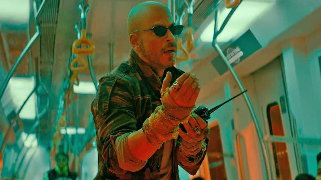 <div class="paragraphs"><p>Shah Rukh Khan in a still from<em> Jawan.</em></p></div>