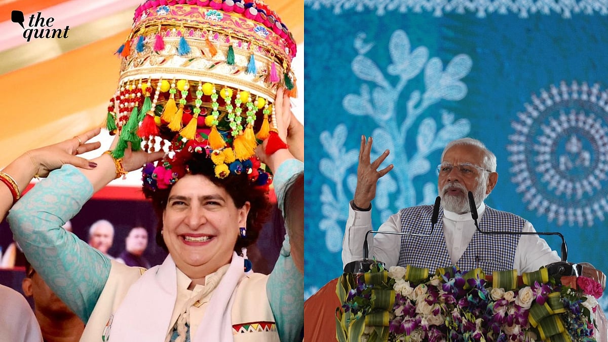 <div class="paragraphs"><p>Underlining the importance of <a href="https://www.thequint.com/news/education/nliu-bhopal-students-oppose-young-thinkers-conclave-right-wing-panel-books">Scheduled Tribe voters</a> in Madhya Pradesh assembly elections, Congress leader Priyanka Gandhi and PM Narendra Modi engage in the ST voter tug-of-war ahead of <a href="https://www.thequint.com/elections/madhya-pradesh-election">Madhya Pradesh assembly elections</a> on Thursday, 5 October.</p></div>