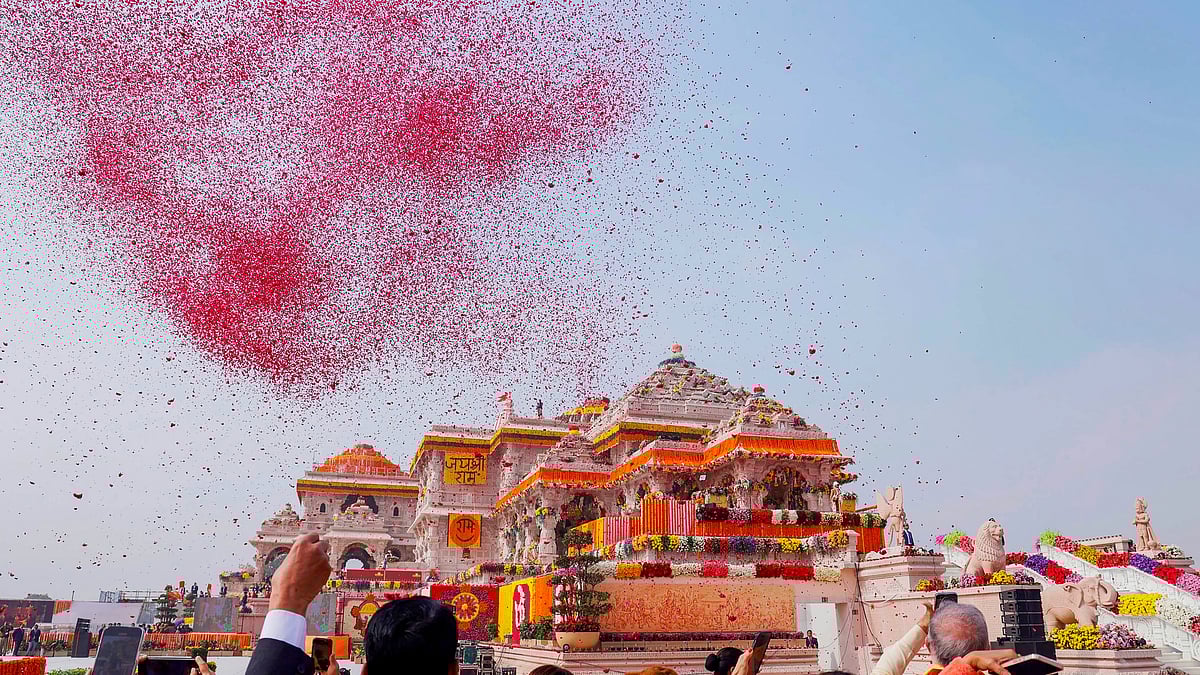 <div class="paragraphs"><p>Visuals of the Ram Temple in Ayodhya on Monday, 22 January.&nbsp;</p></div>