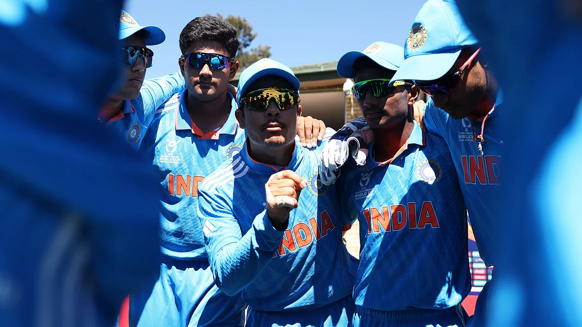 <div class="paragraphs"><p>The Indian team face Australia in Sunday's final of the 2024 ICC Under-19 World Cup</p></div>