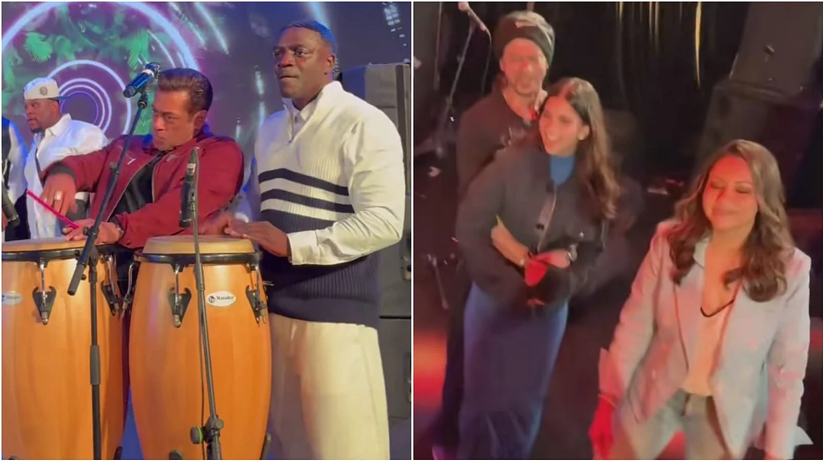 <div class="paragraphs"><p>SRK, Salman Khan Groove With Akon &amp; Sukhbir at Anant-Radhika's Pre-Wedding.&nbsp;</p></div>