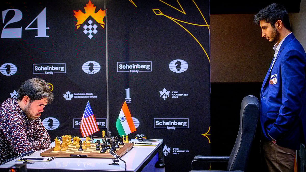 <div class="paragraphs"><p>2024 Candidates Tournament, Day 2: Vidit Gujrathi defeated Hikaru Nakamura.</p></div>