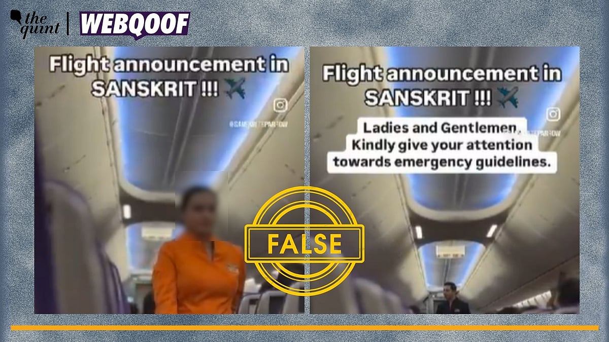 <div class="paragraphs"><p>Fact-Check | The video has been dubbed and does not a real announcement in Sanskrit.&nbsp;</p></div>