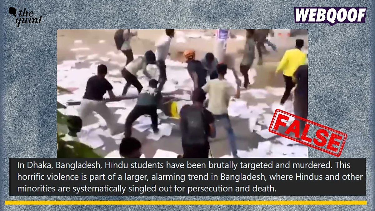 <div class="paragraphs"><p>Fact-check: A video showing a clash between three student groups is being given a false communal angle about Hindus being attacked in Bangladesh.</p></div>