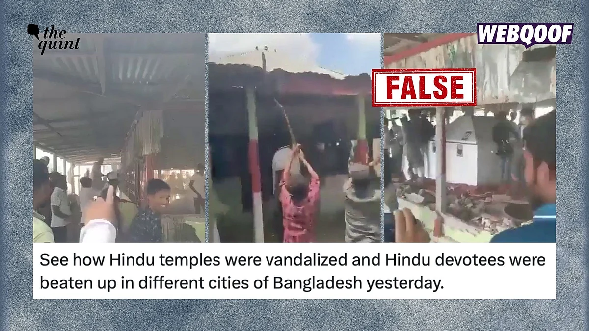 <div class="paragraphs"><p>The viral video is being shared with the false claim that it shows Muslims vandalising a Hindu temple in Bangladesh.</p></div>