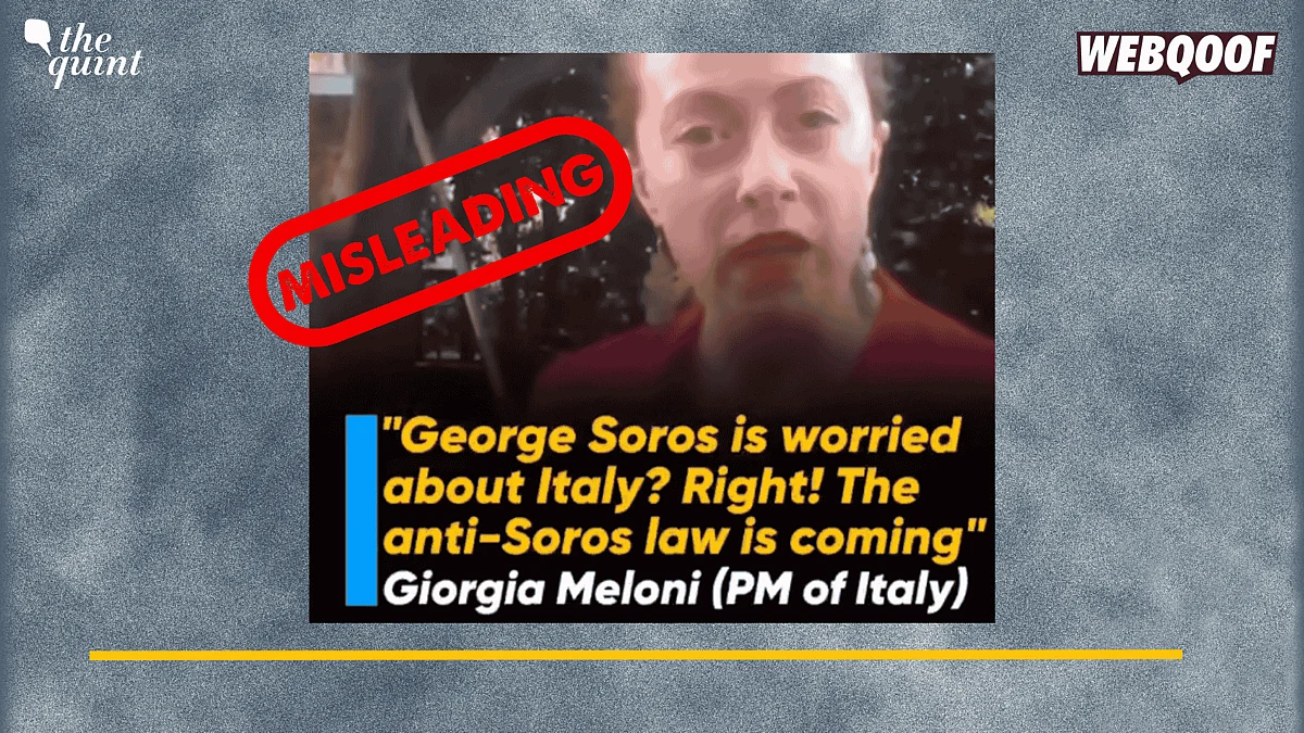 <div class="paragraphs"><p>Fact-Check: This statement is old from 2018 when Meloni was not the PM of Italy.&nbsp;</p></div>