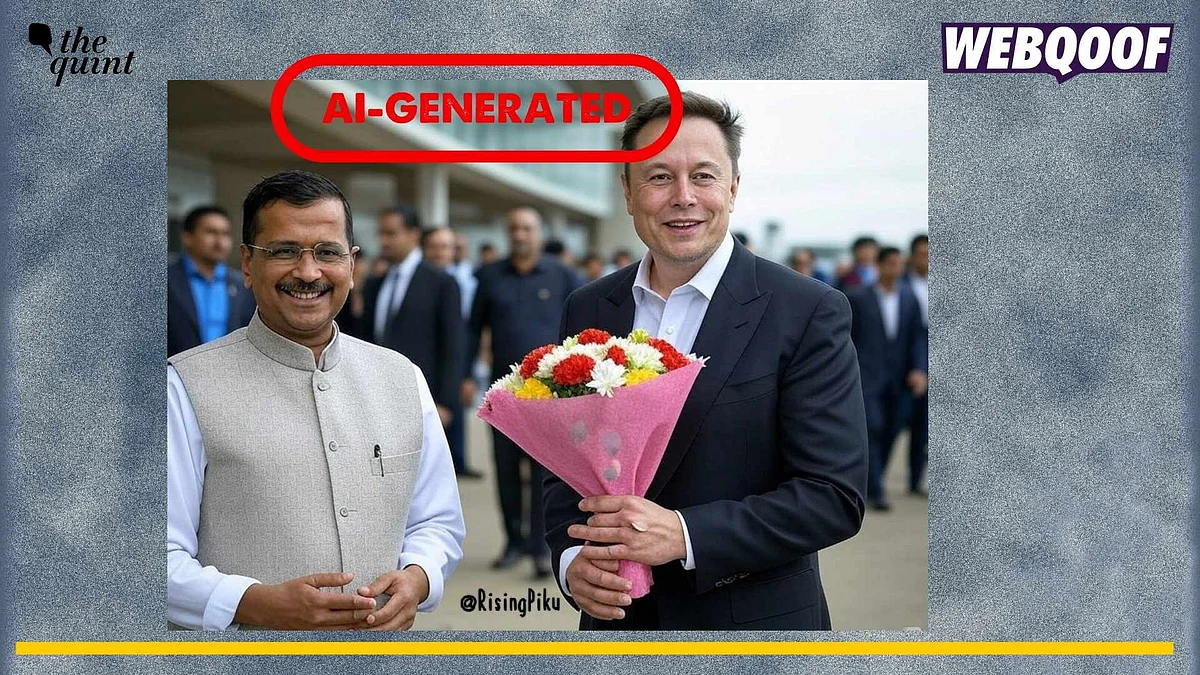 <div class="paragraphs"><p>Fact-check: An AI-generated image of Elon Musk and Arvind Kejriwal is going viral on social media as real.</p></div>