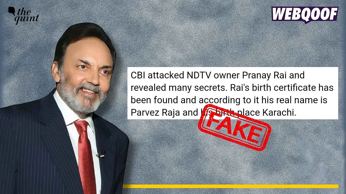 <div class="paragraphs"><p>Fact-check: Viral posts claiming that Prannoy Roy's real identity is a Muslim and has Karachi origins are fake.</p></div>
