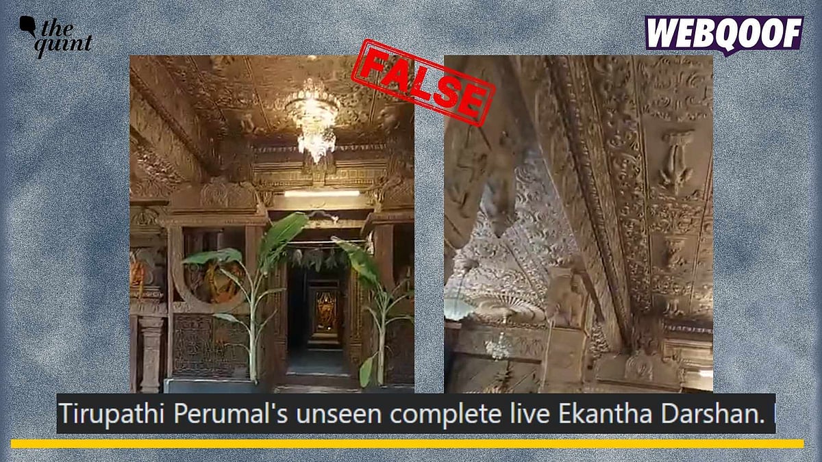 <div class="paragraphs"><p>Fact-check:  An old video of a replica temple of the Tirumala-Tirupati temple located in Alipiri is being shared as the actual Venkateswara Swamy temple in Tirumala.</p></div>