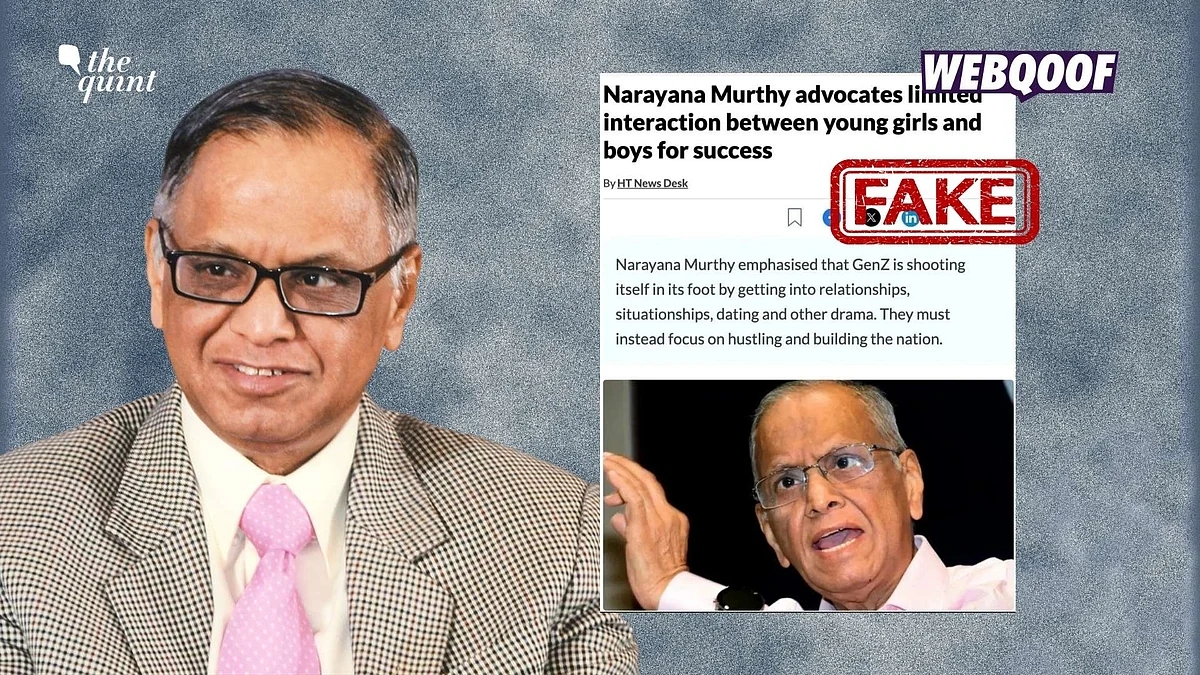 <div class="paragraphs"><p>The article is fake. Hindustan Times never published this article about Narayana Murthy.</p></div>