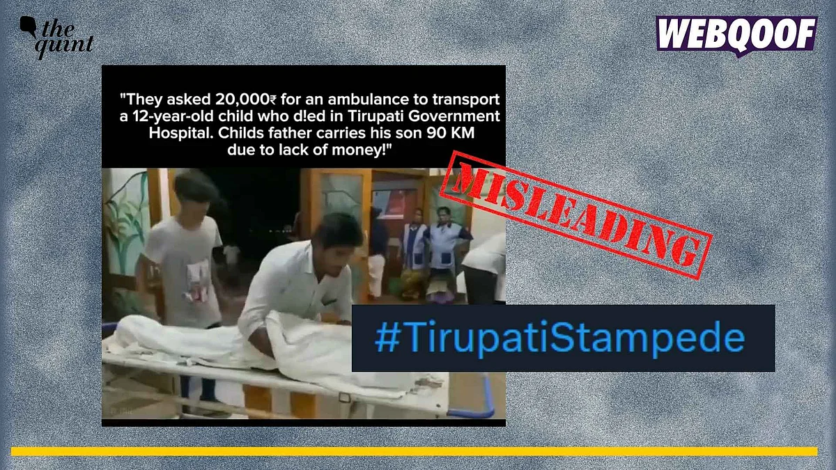 <div class="paragraphs"><p>Fact-check: An old video from Tirupati showing a father carrying the body of his son on a bike is going viral as a recent incident from the Tirupati temple stampede.</p></div>