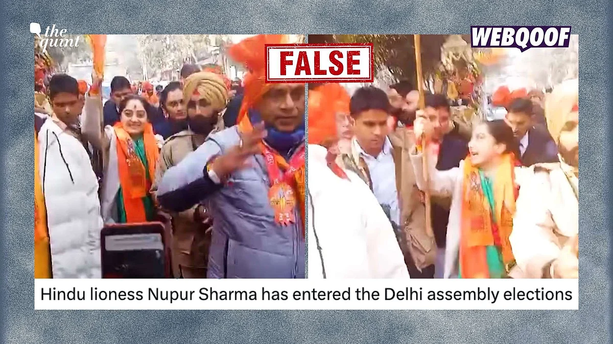 <div class="paragraphs"><p>The video is one year old and does not show Nupur Sharma campaigning for the 2025 Delhi elections.</p></div>