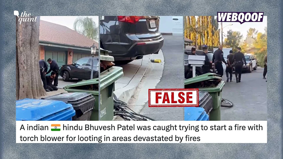 <div class="paragraphs"><p>A video of a man being arrested has gone viral with the false claim that it shows an Indian Hindu man named Bhuvesh Patel being arrested for  starting a fire in California.</p></div>