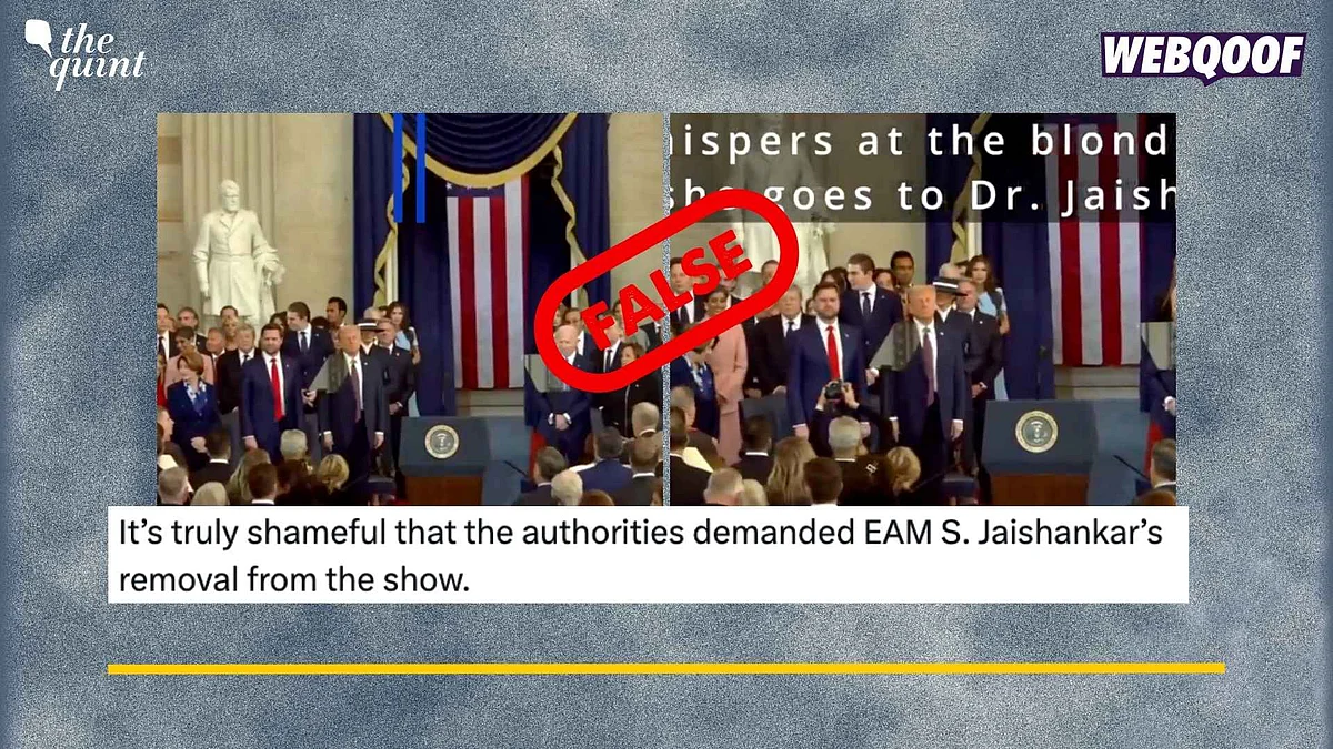 <div class="paragraphs"><p>Fact-Check: The claim is false. No personnel interacted with Jaishankar during the oath-taking.</p></div>