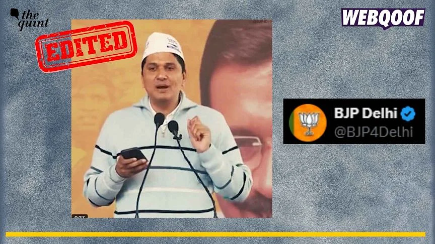 <div class="paragraphs"><p>Fact-check: An altered video of Saurabh Bharadwaj was shared by BJP to take a dig at Arvind Kejriwal.</p></div>