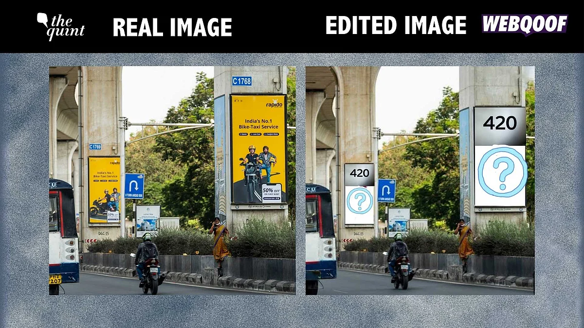 <div class="paragraphs"><p>An altered photograph has gone viral with the false claim that posters reading '420' were put up to target CM Revanth Reddy and the Congress party in Hyderabad.</p></div>