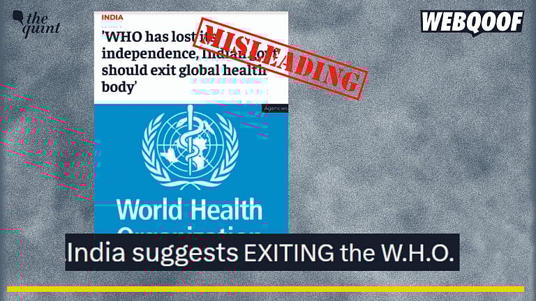 <div class="paragraphs"><p>Fact-check: A misleading report is going viral to falsely claim that after USA, India will now withdraw from the WHO.</p></div>