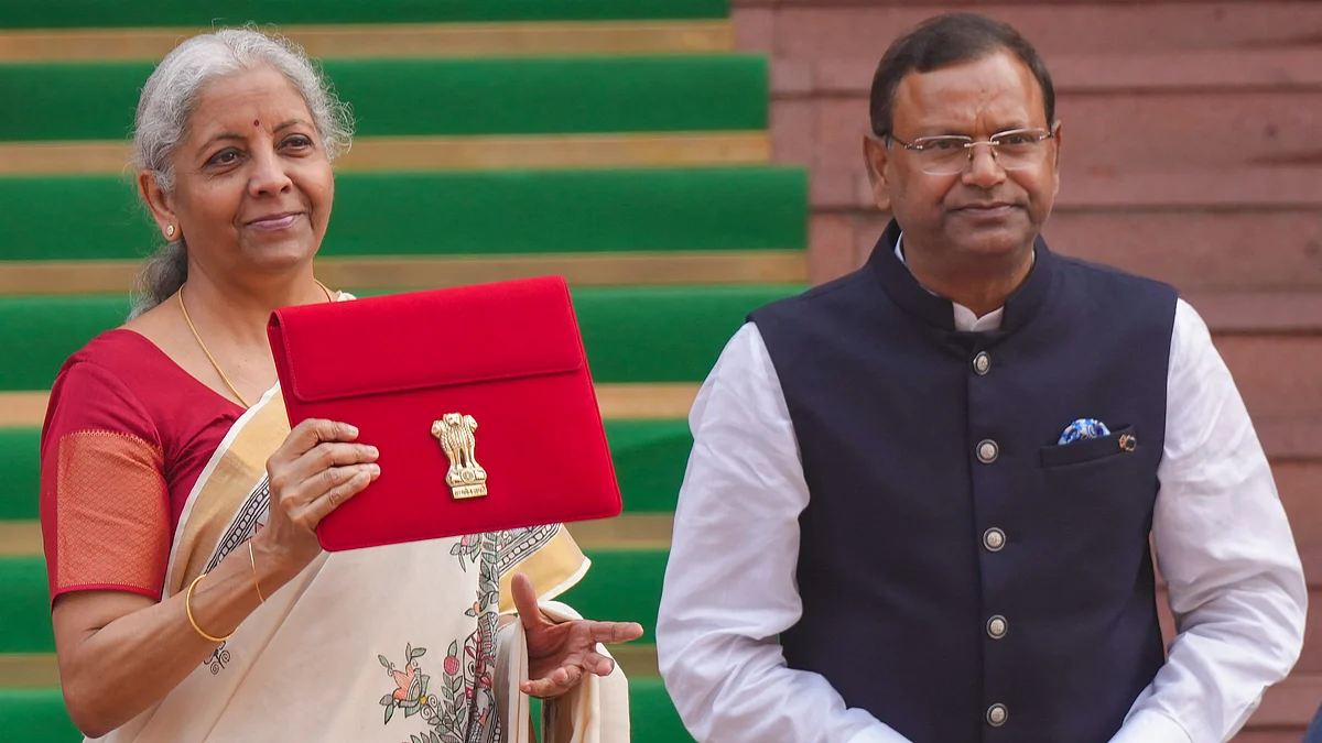 <div class="paragraphs"><p>Union Finance Minister Nirmala Sitharaman with Union Minister of State for Finance Pankaj Chaudhary.</p></div>