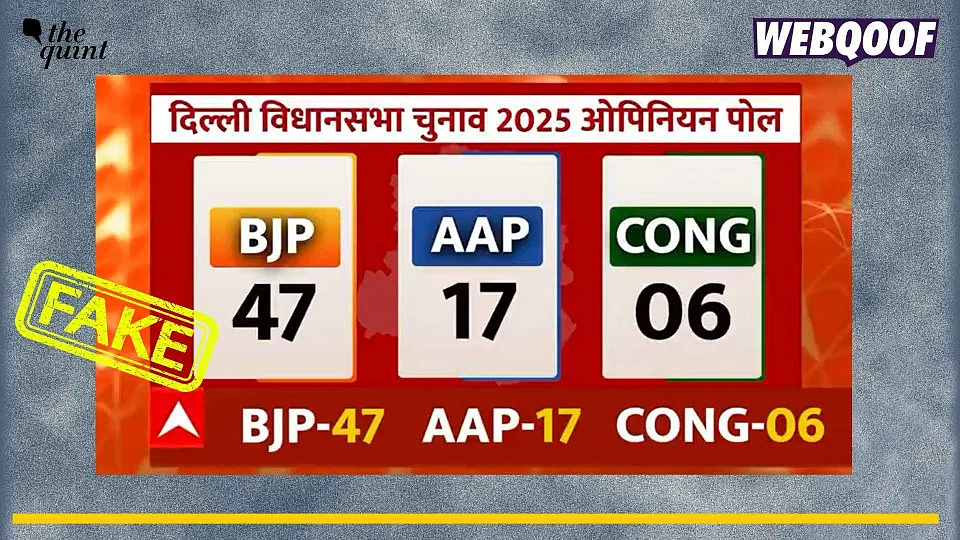<div class="paragraphs"><p>Fact-check: A fake graphic is going viral to claim that <em>ABP News'</em> opinion poll shows a victory for BJP in Delhi.</p></div>