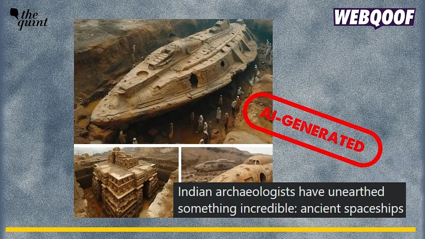 <div class="paragraphs"><p>Fact-check: AI-generated images are going viral to claim that Indian archeologists found ancient spaceships. </p></div>