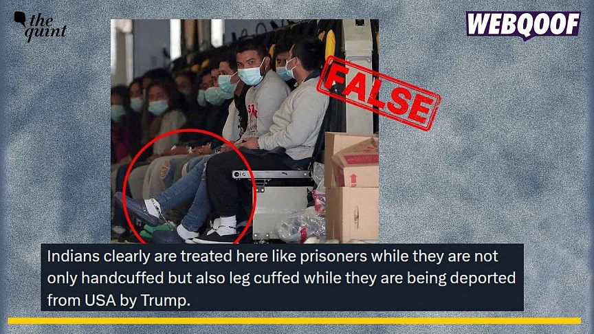 <div class="paragraphs"><p>Fact-check: An image showing Mexicans being deported from USA to Guatemala is being falsely shared as Indians handcuffed while being deported.</p></div>