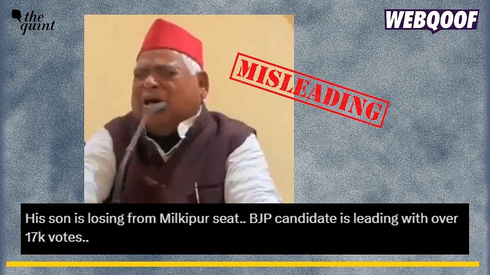 <div class="paragraphs"><p>Fact-check:  A video showing Awadhesh Prasad crying is going viral to claim with a false context that he broke down after his son lost Milkipur elections</p></div>